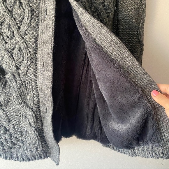 INC International concept knit button up long hooded cardigan size XS - Picture 3 of 4